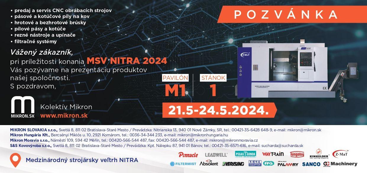 MSV Nitra invitation